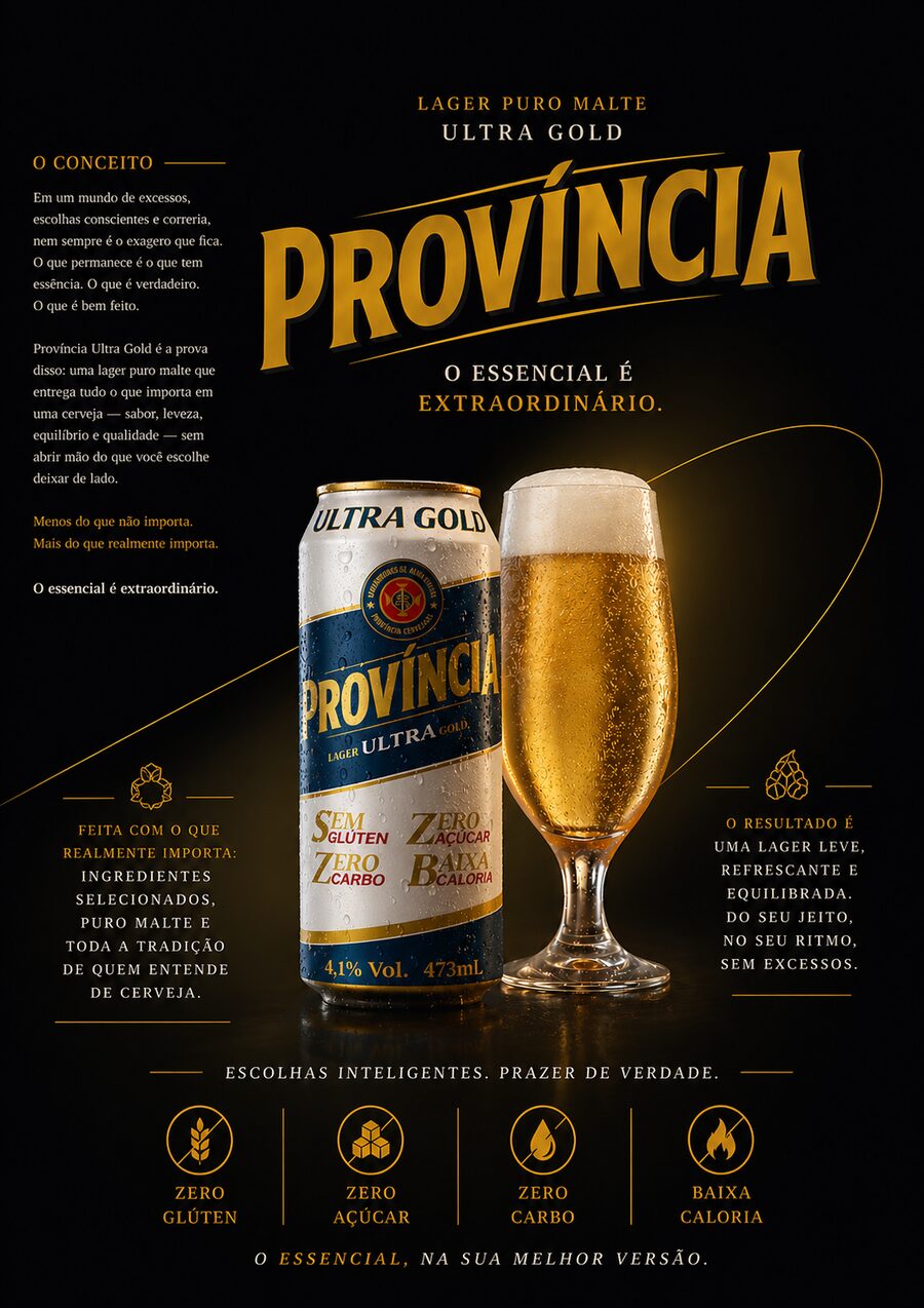 Província Ultra Gold servida em taça